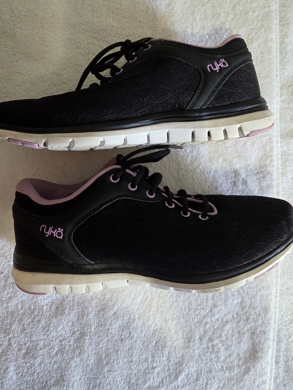 Ryka Black and Light Pink Women's Athletic Sneakers